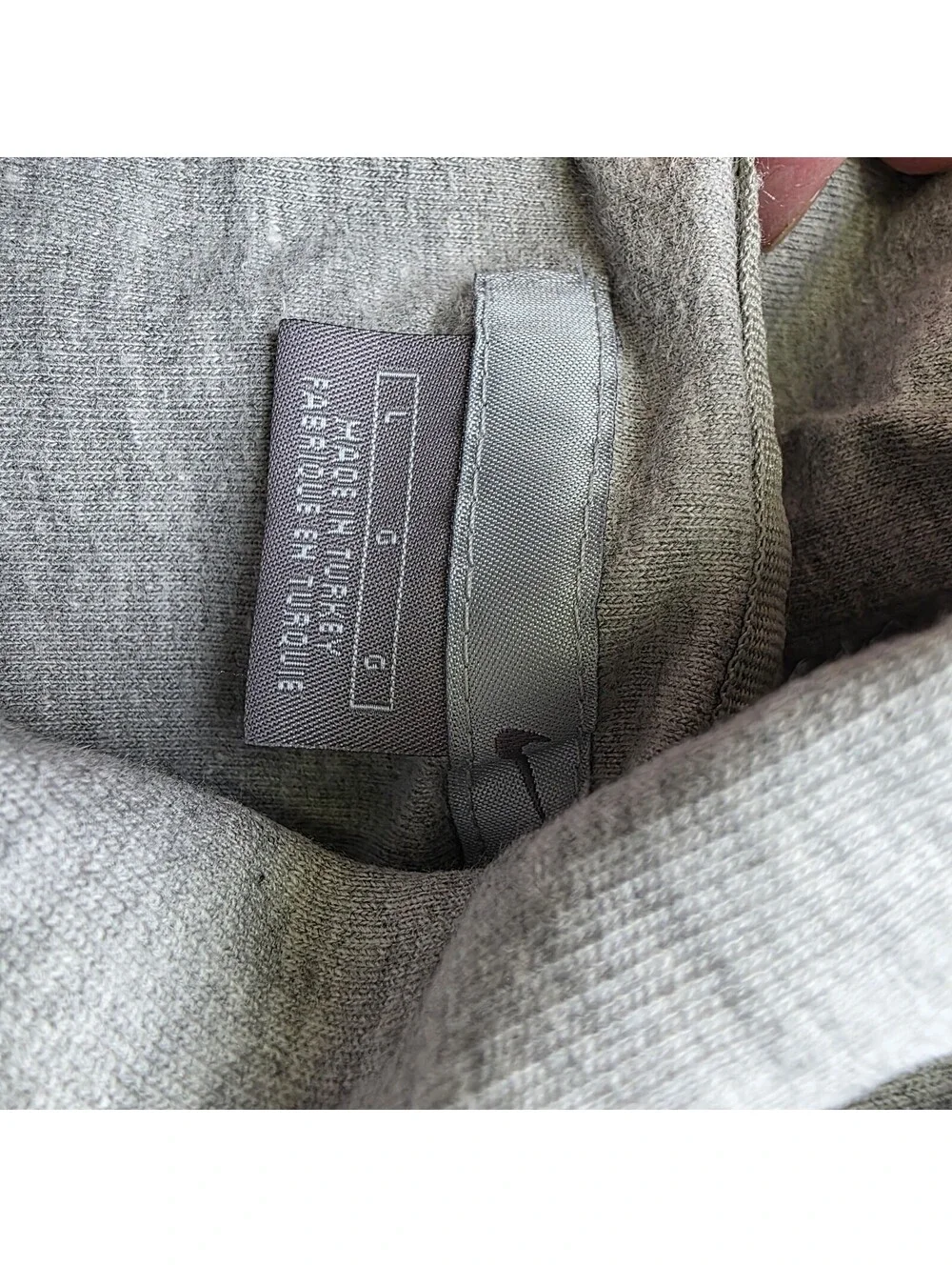 Nike 72 Rare VTG  Hoodie Men’s L Gray Embroidered Spell Out Y2K Sweatshirt